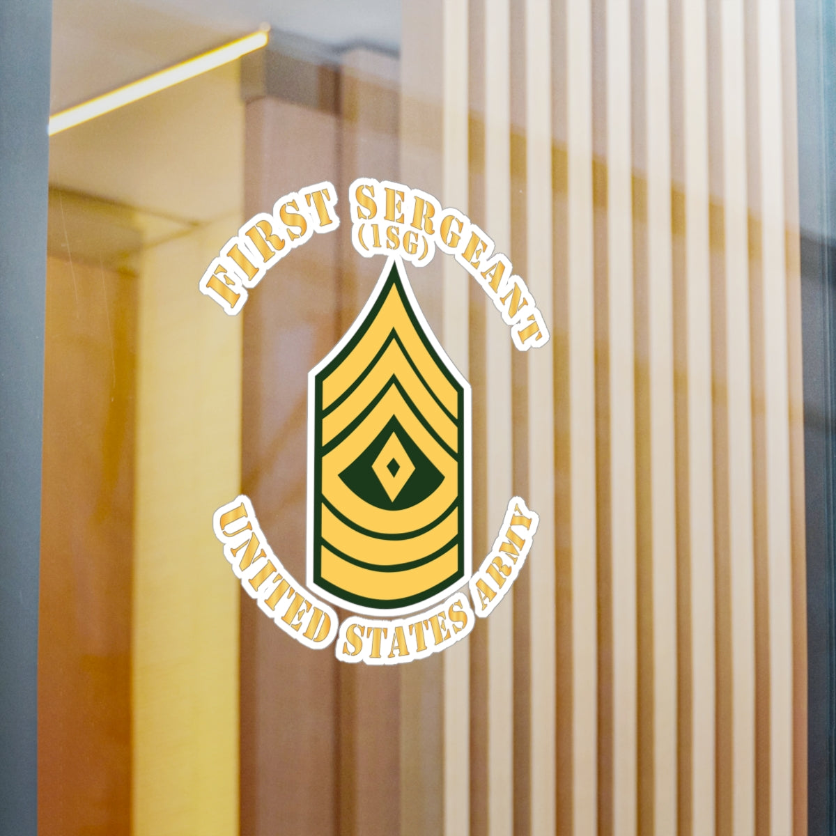 Kiss-Cut Vinyl Decals - Army - First Sergeant - 1SG - Flat X 300