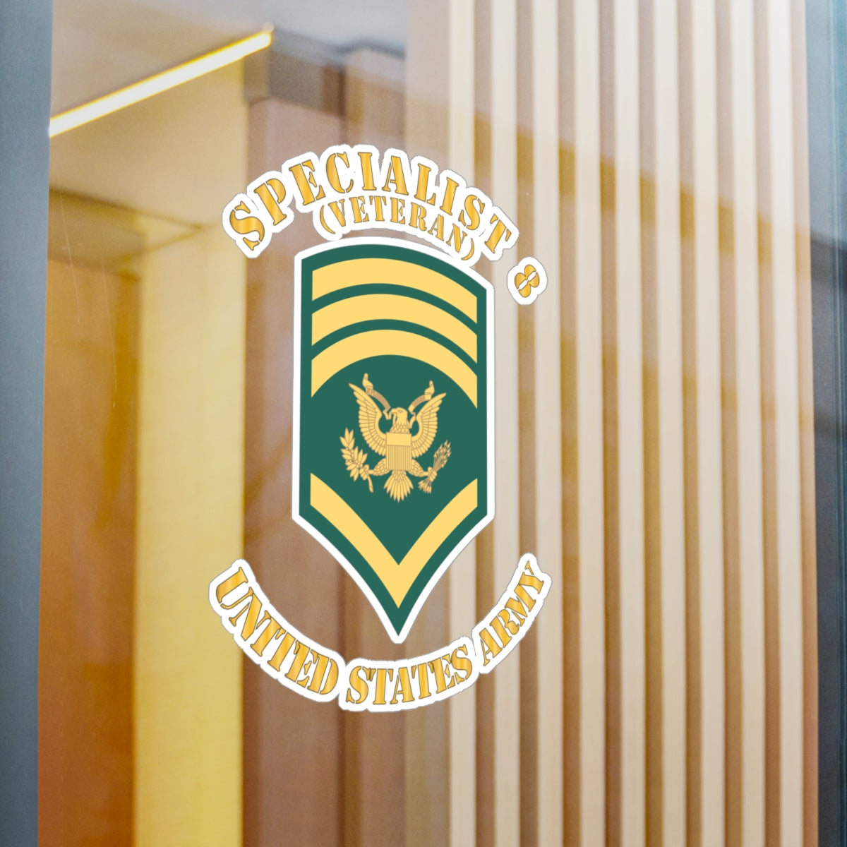 Kiss-Cut Vinyl Decals - Army - Enlisted - SPEC 8 - Specialist 8 - Std - Veteran X 300