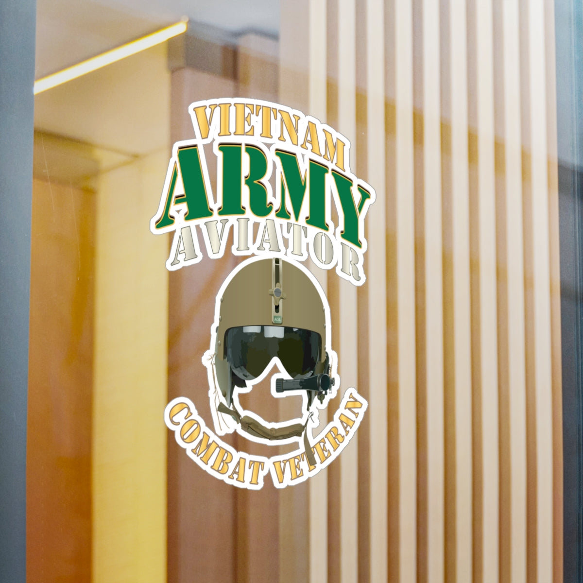 Kiss-Cut Vinyl Decals - Army - ARMY - Aviator - Vietnam - Combat Vet X 300