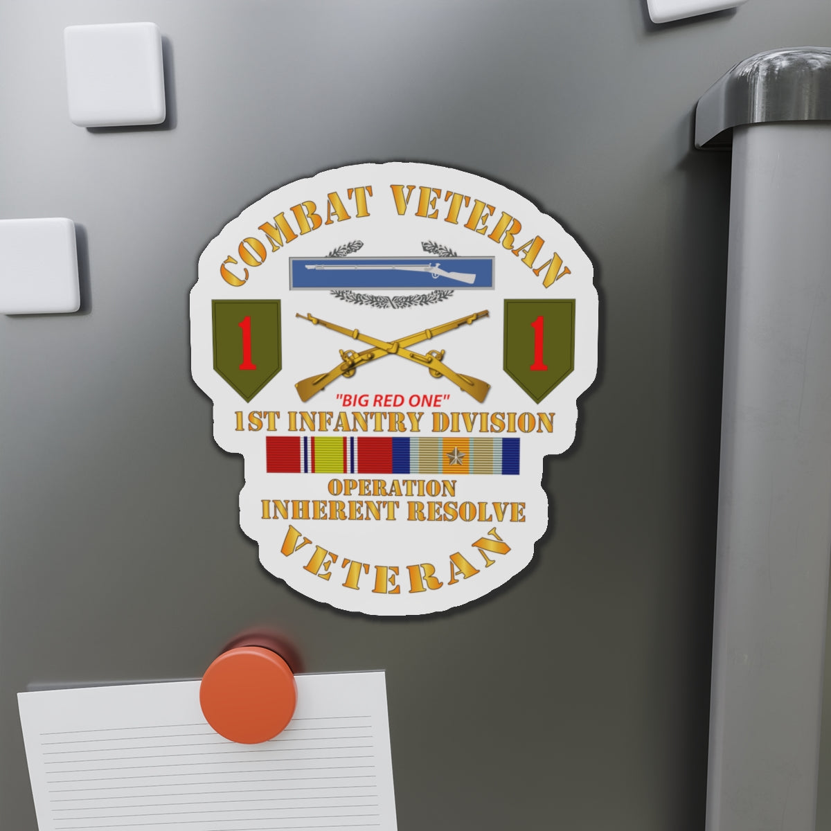 Die-Cut Magnets - Army - 1st Infantry Div - Opn Inherent Resolve (OIR) w SVC