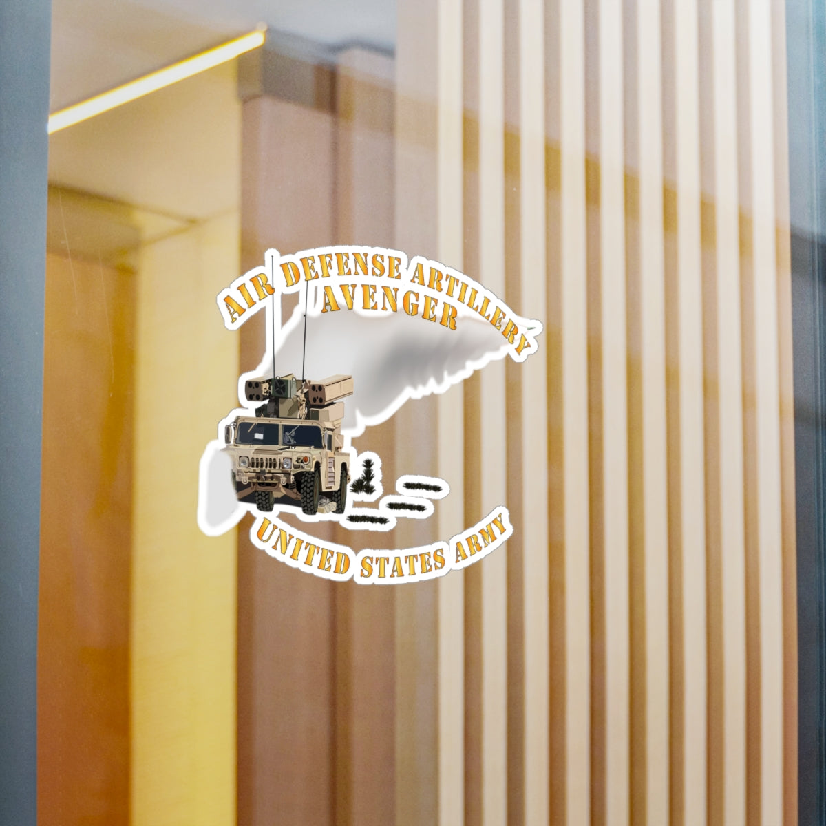 Kiss-Cut Vinyl Decals - Army - Avenger Air Defense - Firing Missile