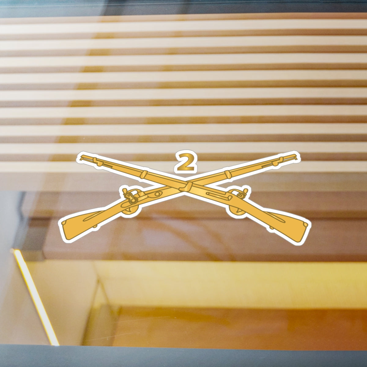 Kiss-Cut Vinyl Decals - Army - 2nd Infantry Regiment Branch - wo Txt X 300