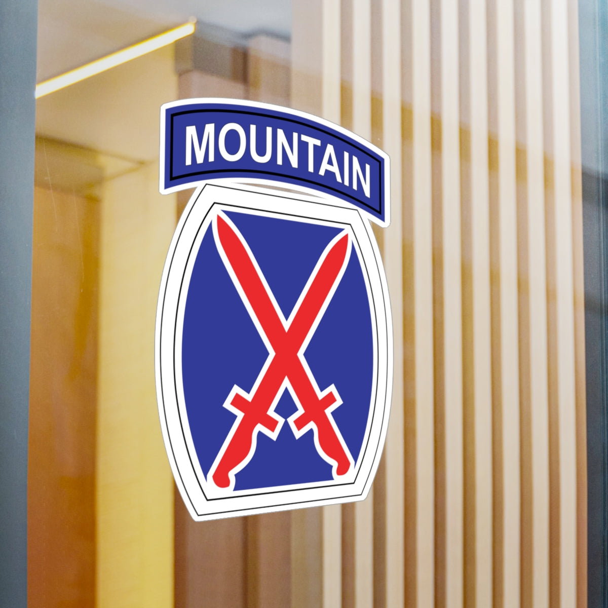 Kiss-Cut Vinyl Decals - SSI - 10th Mountain Division X 300