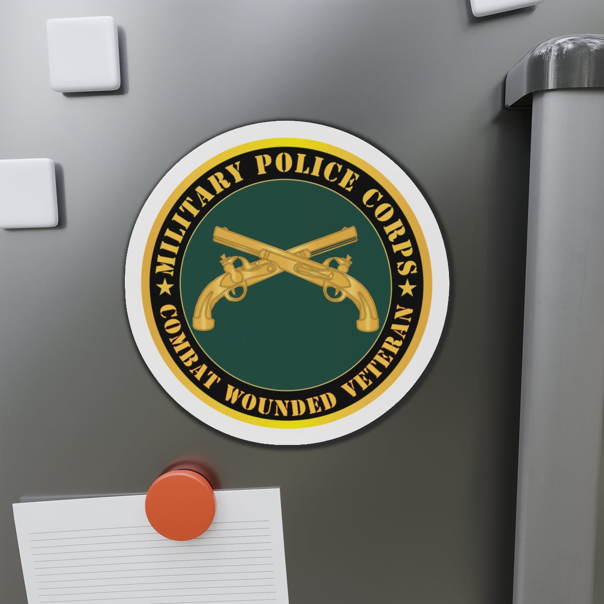 Die-Cut Magnets - Army - Military Police - Branch - Combat Wounded Veteran X 300