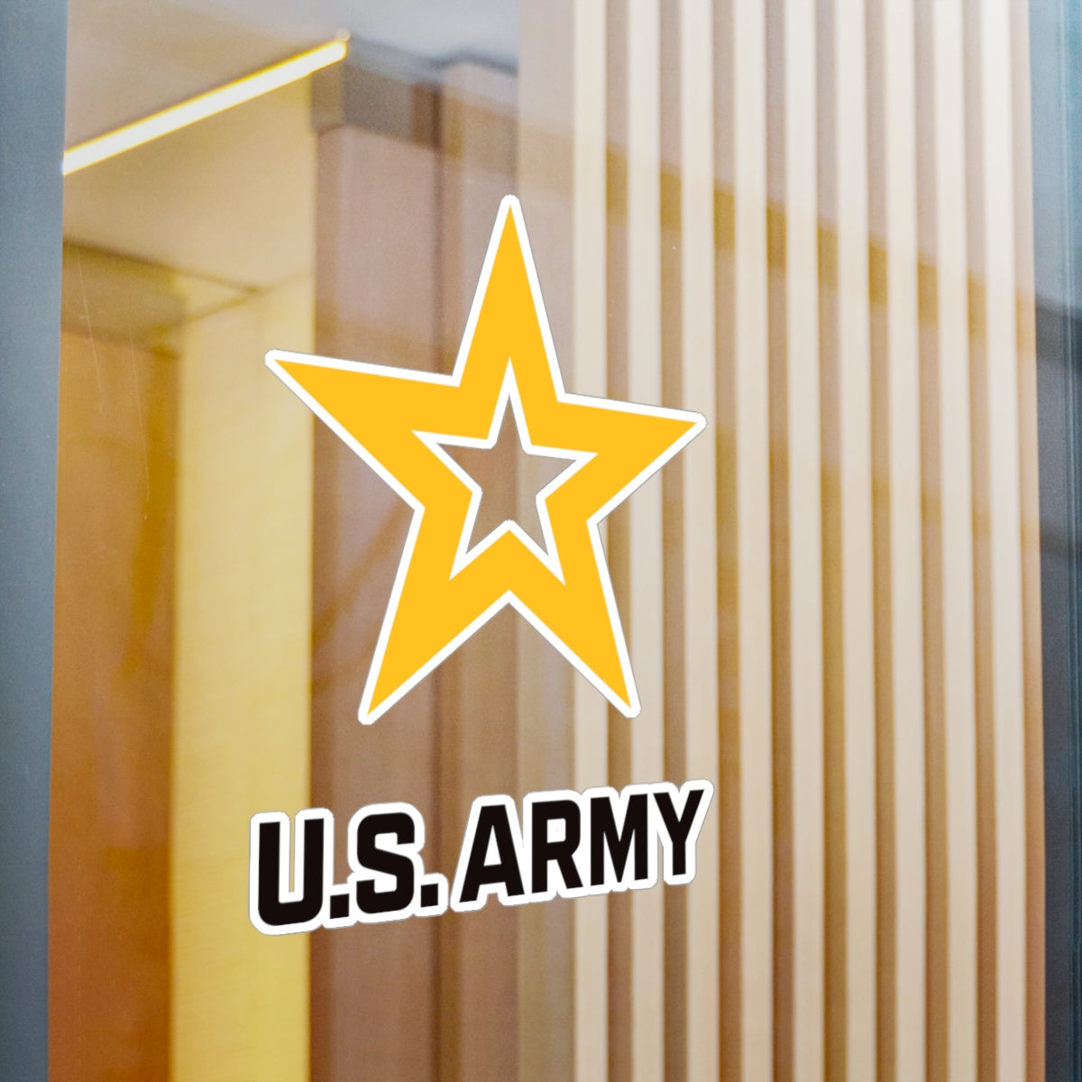 Kiss-Cut Vinyl Decals - Army Star W Us Army X 300