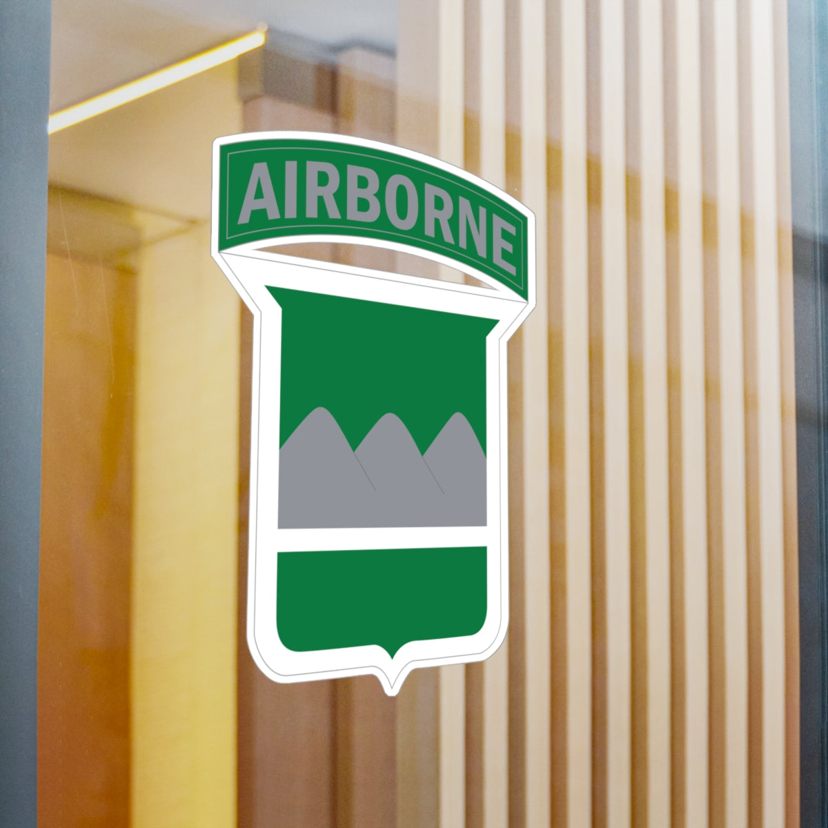 Kiss-Cut Vinyl Decals - SSI - 80th Infantry Division w Airborne Tab X 300