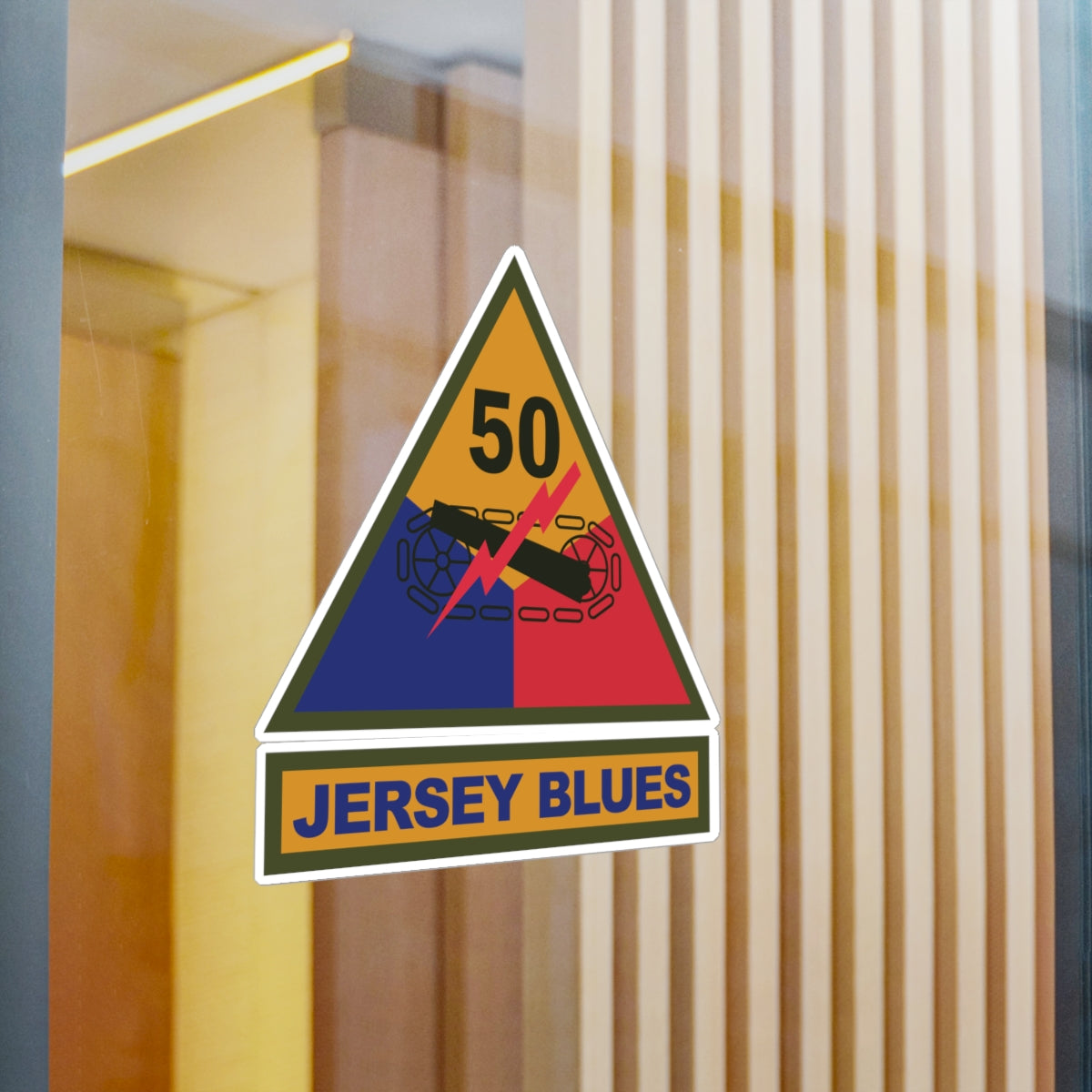 Kiss-Cut Vinyl Decals - SSI - 50th Armored Division w Name Tape X 300