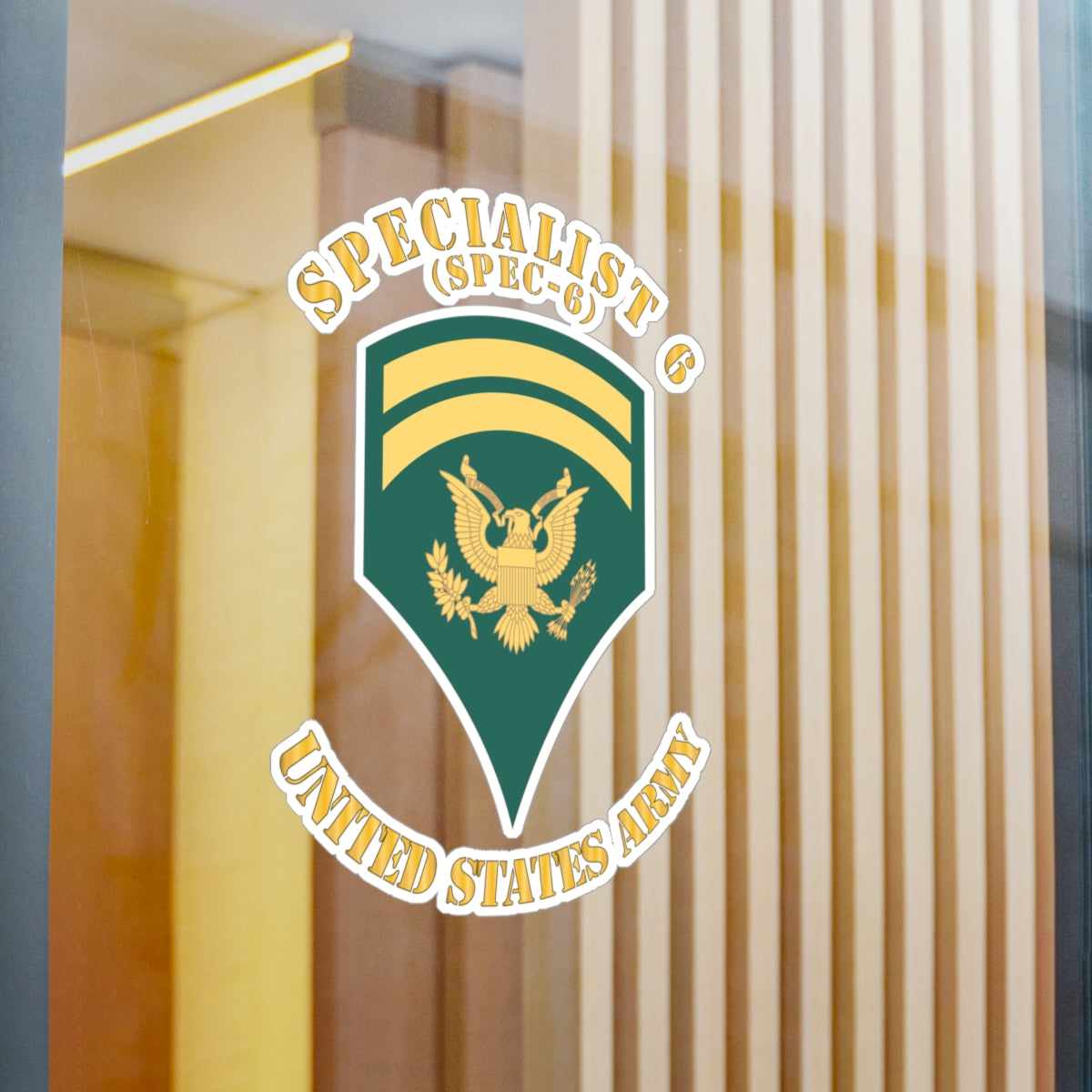 Kiss-Cut Vinyl Decals - Army - Enlisted - SPEC 6 - Specialist 6 - Std X 300