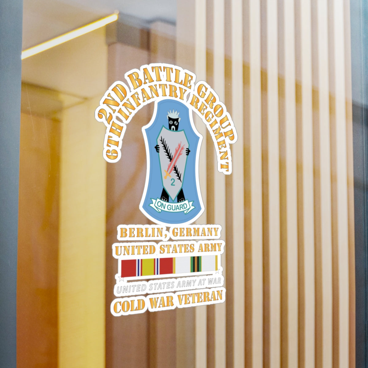 Kiss-Cut Vinyl Decals - 2nd Battlegroup - 6th Infantry Regt - Berlin Bde, Germany - COLD SVC X 300