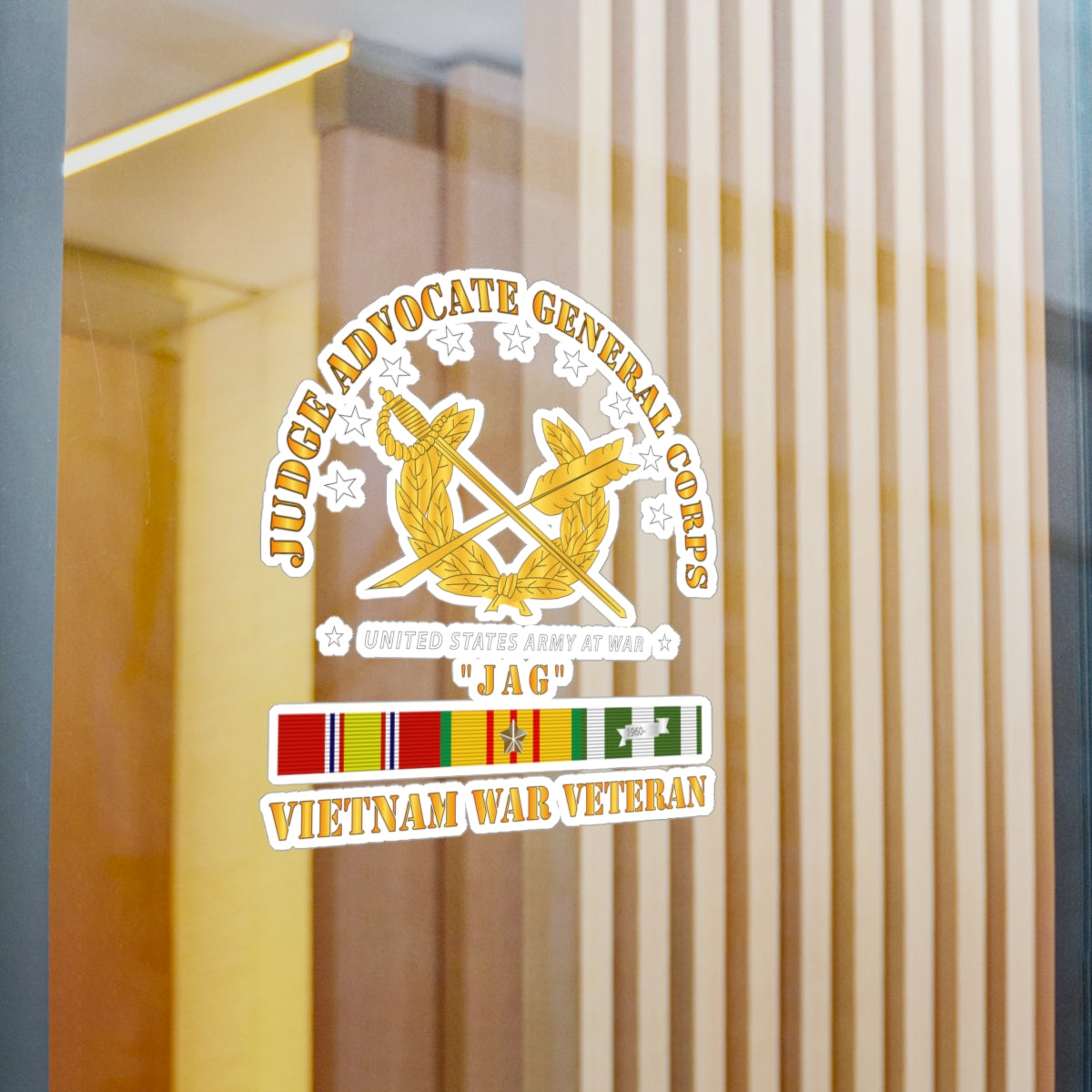 Kiss-Cut Vinyl Decals - Army - JAG Branch w VN SVC