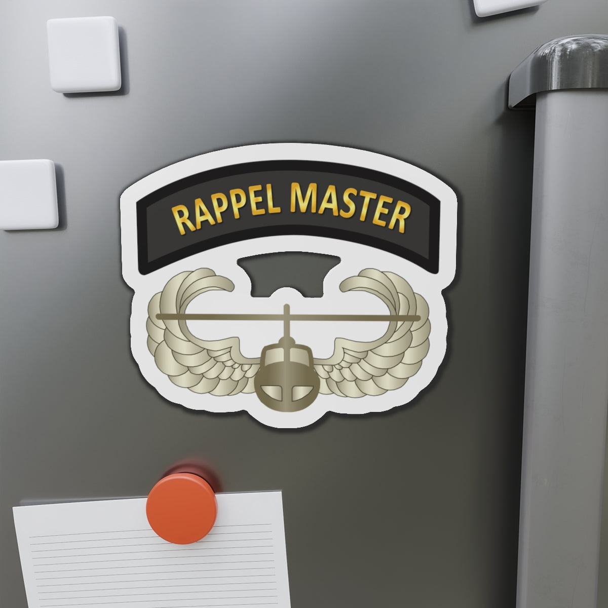 Die-Cut Magnets - Army - Rappel Master Tab with Air Assault Badge wo Txt