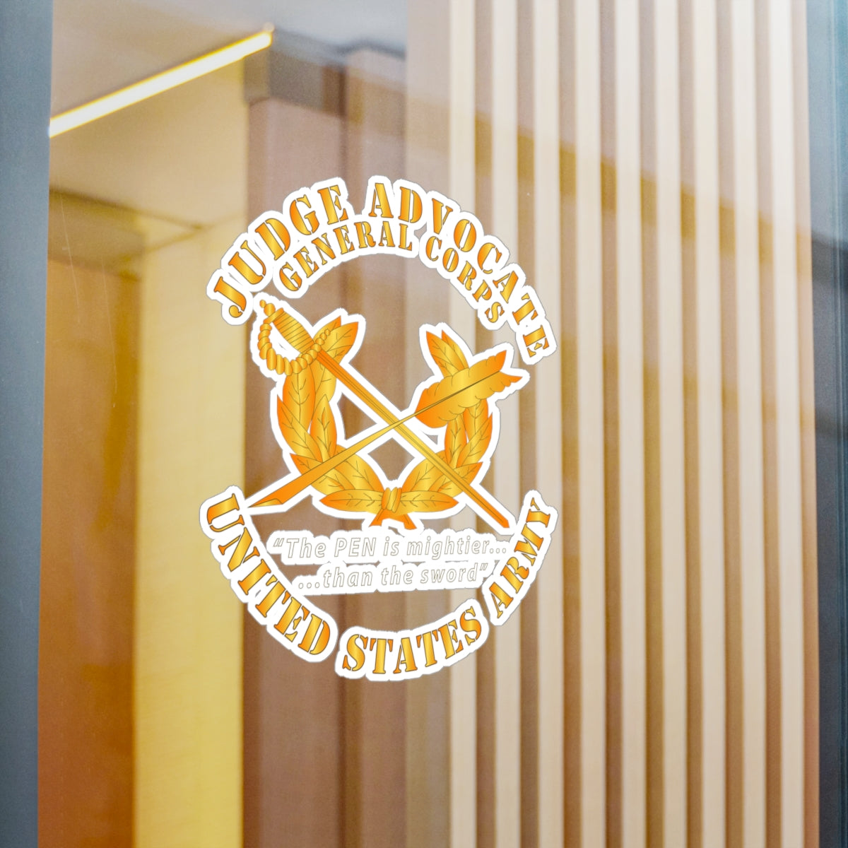 Kiss-Cut Vinyl Decals - Army - Judge Advocate General Corps - Pen is Mighter X 300