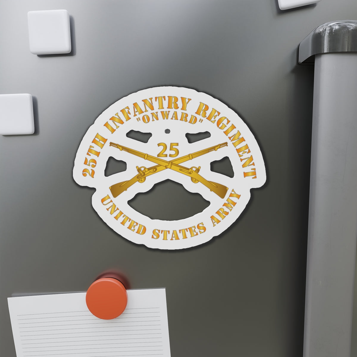 Die-Cut Magnets - 25th Infantry Regiment - Onward - Branch Insignia