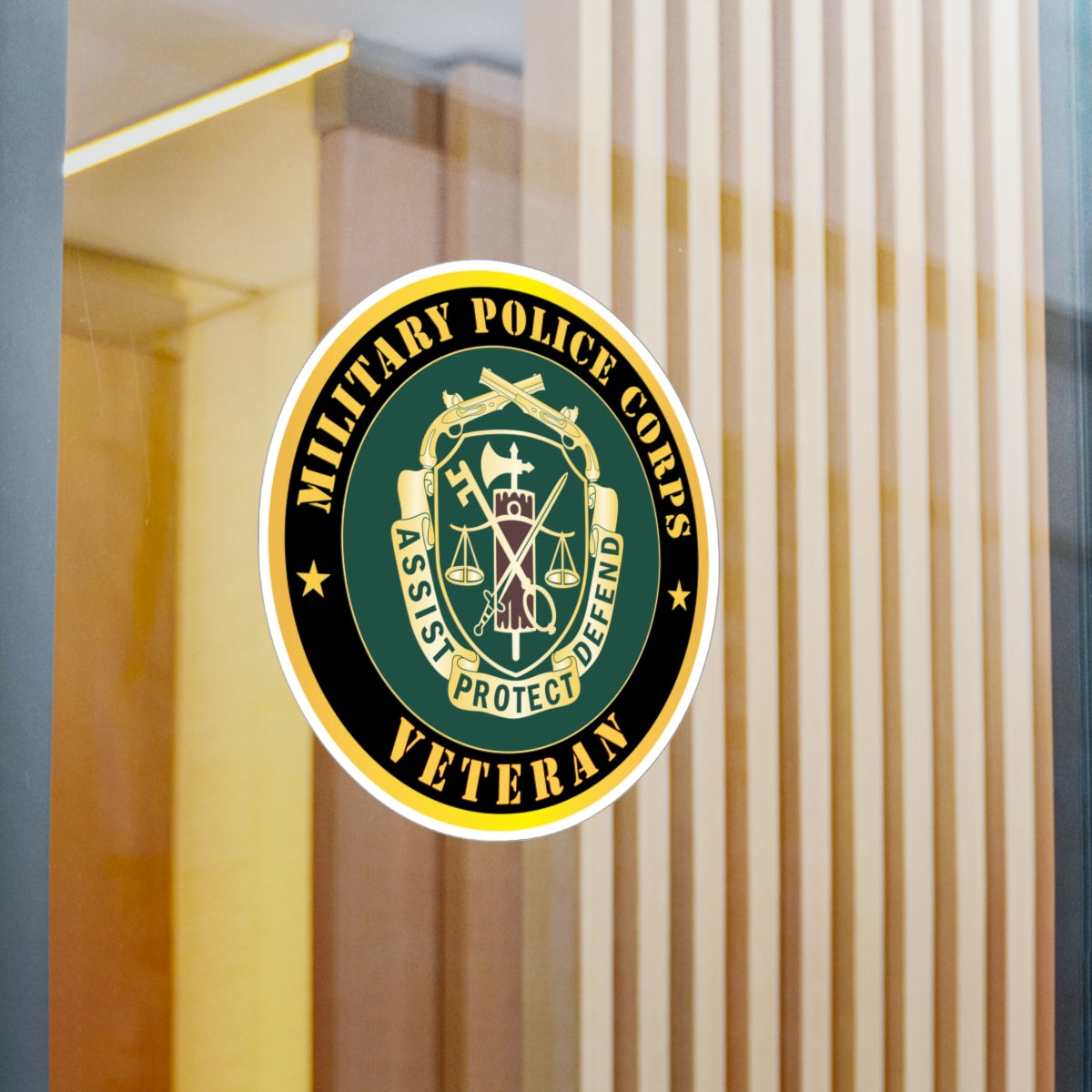 Kiss-Cut Vinyl Decals - Army - Military Police Corps Regimental Crest - Veteran X 300