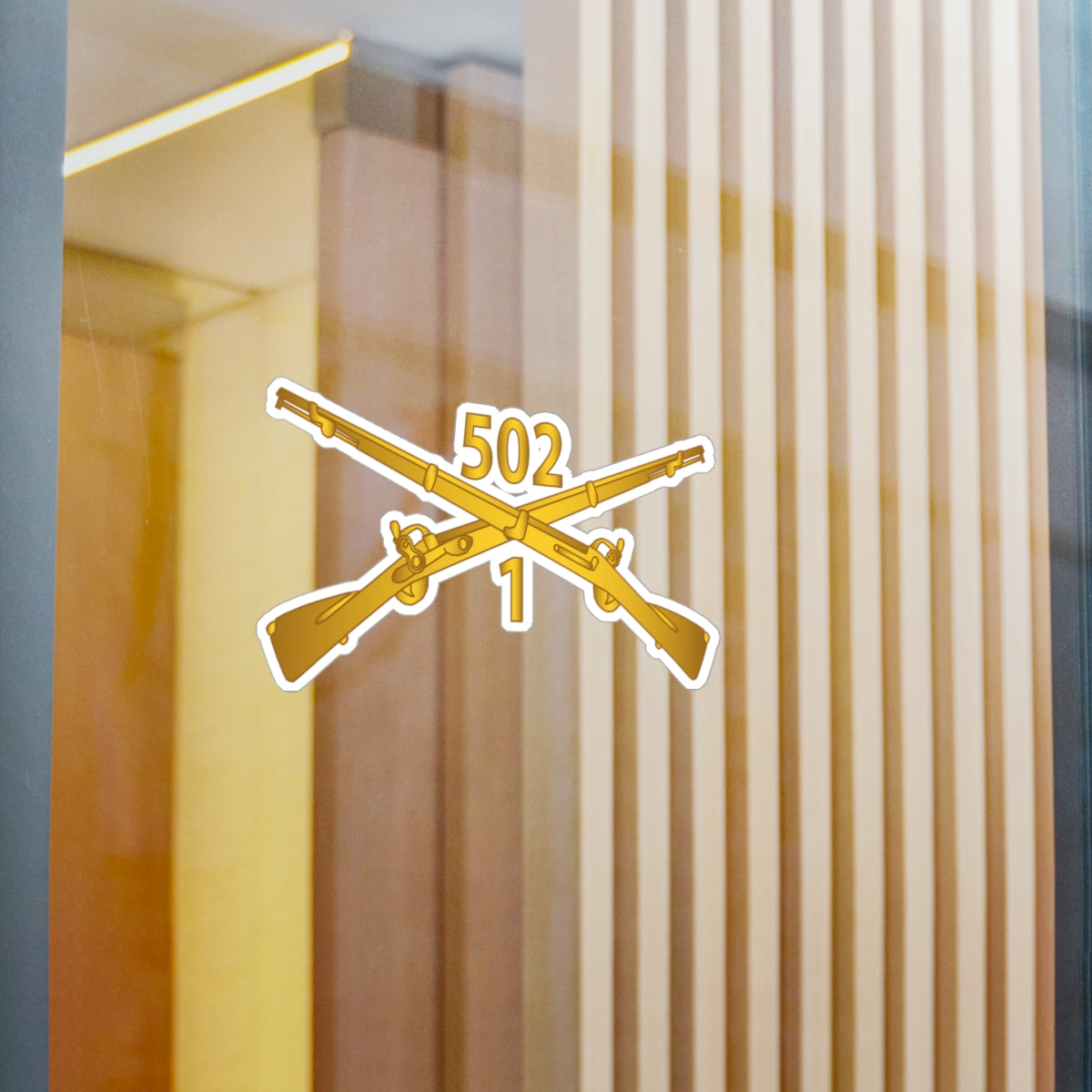 Kiss-Cut Vinyl Decals - Army - 1st Bn 502nd Infantry Regt - Infantry Br wo Txt