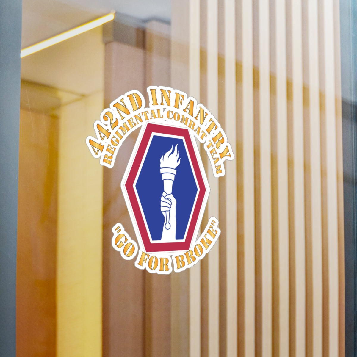 Kiss-Cut Vinyl Decals - Army - 442nd Infantry Regimental Combat Team X 300