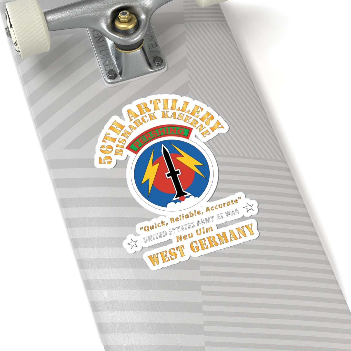 Kiss - Cut Stickers - Army - 56th Artillery Command - Pershing - Bismark Kaserne - New Ulm X 300