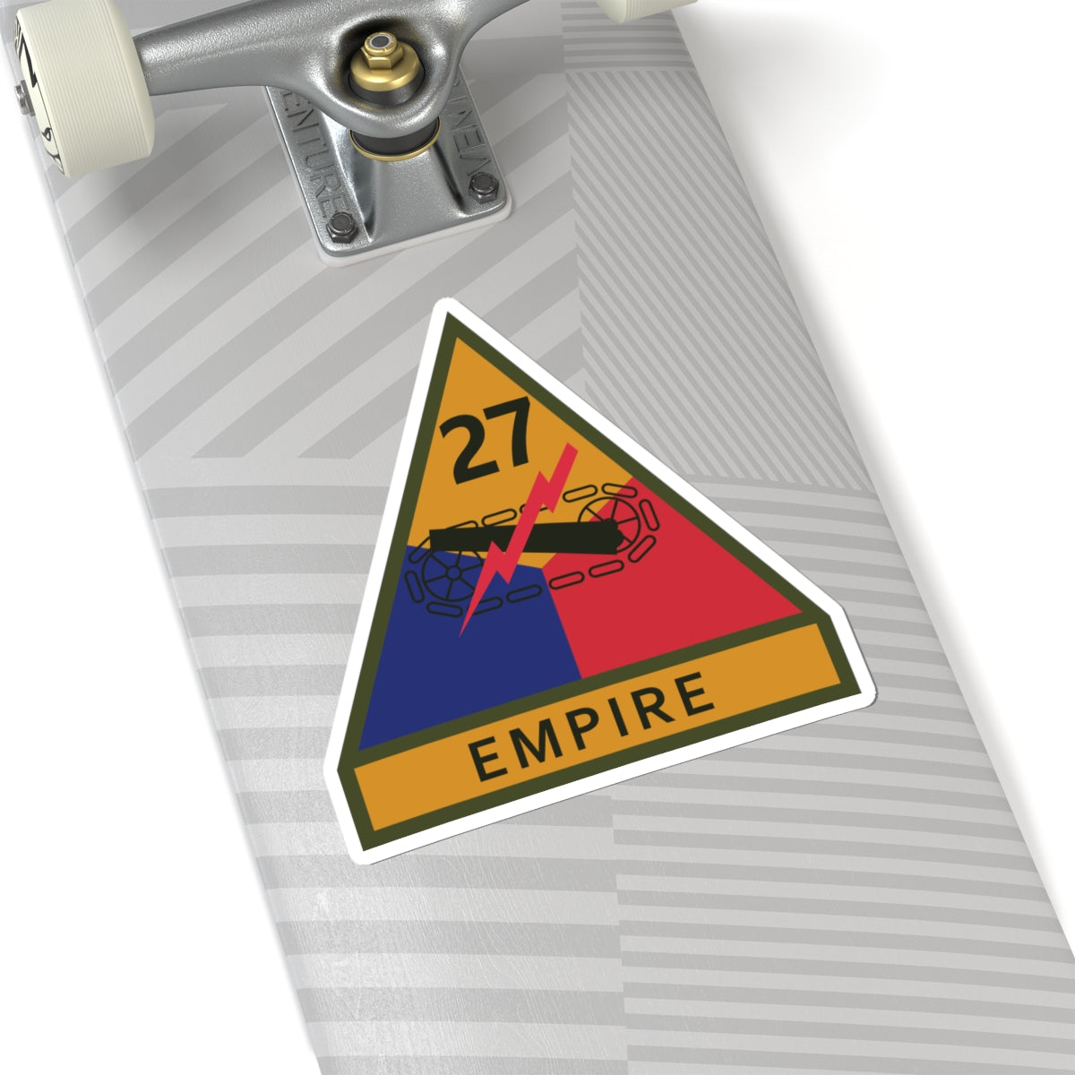 Kiss-Cut Stickers - SSI - 27th Armored Division w Name Tape X 300