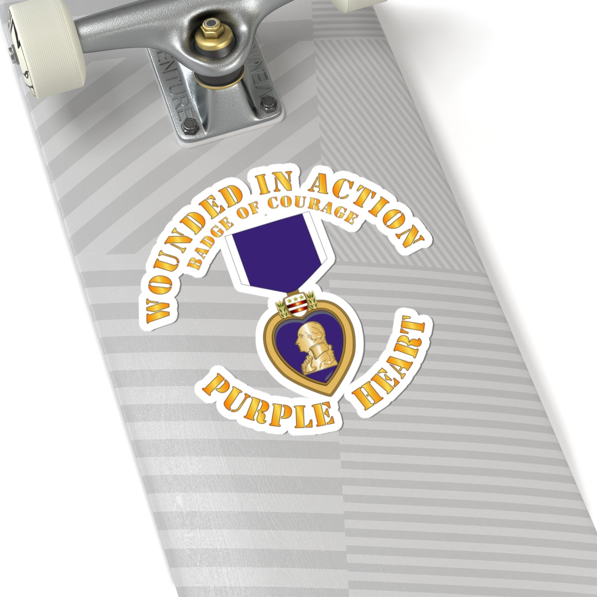 Kiss-Cut Stickers - Wounded in Action - Purple Heart - Badge of Courage X 300
