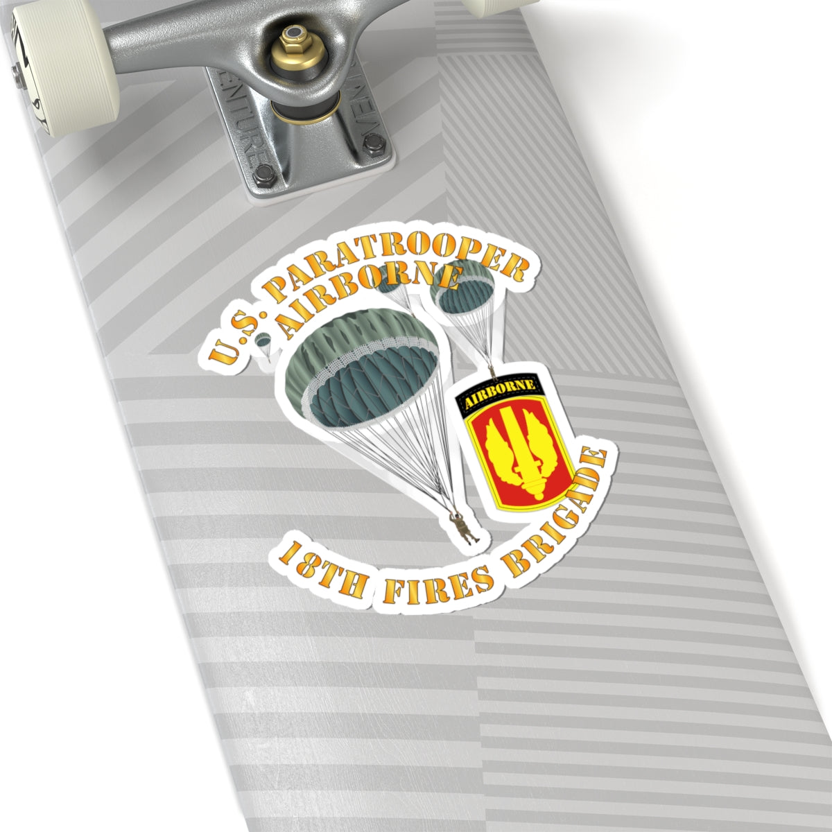 Kiss - Cut Stickers - Army - US Paratrooper - 18th Fires Brigade