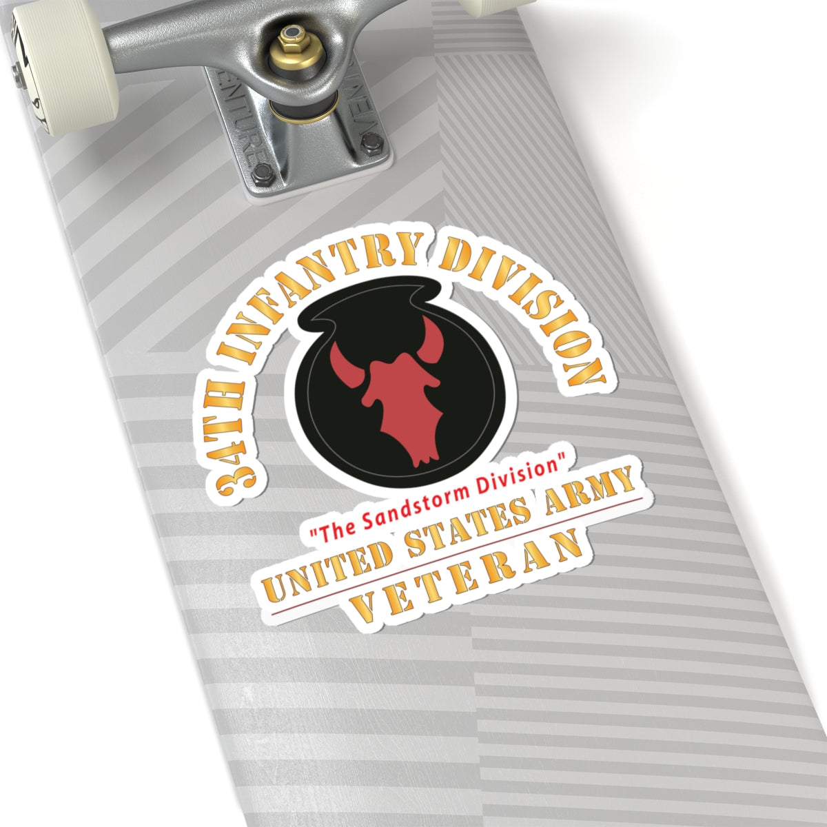 Kiss - Cut Stickers - Army - SSI - 34th Infantry Division - The Sandstorm Division - US Army Veteran X 300