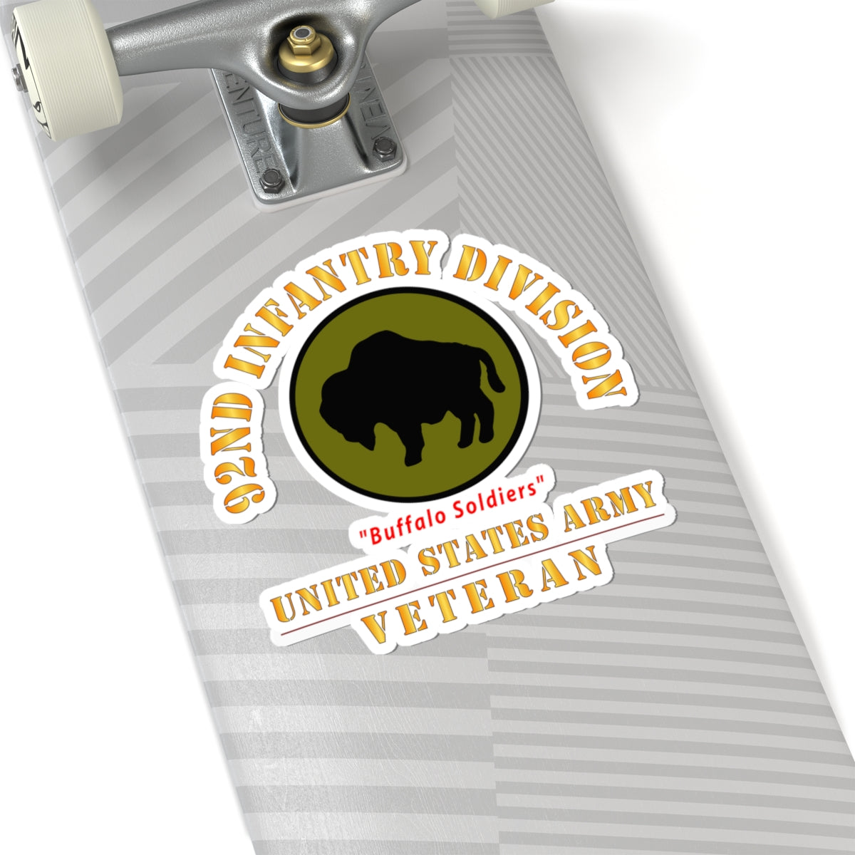 Kiss-Cut Stickers - Army - SSI - 92nd Infantry Division - Buffalo Soldiers - US Army Veteran X 300