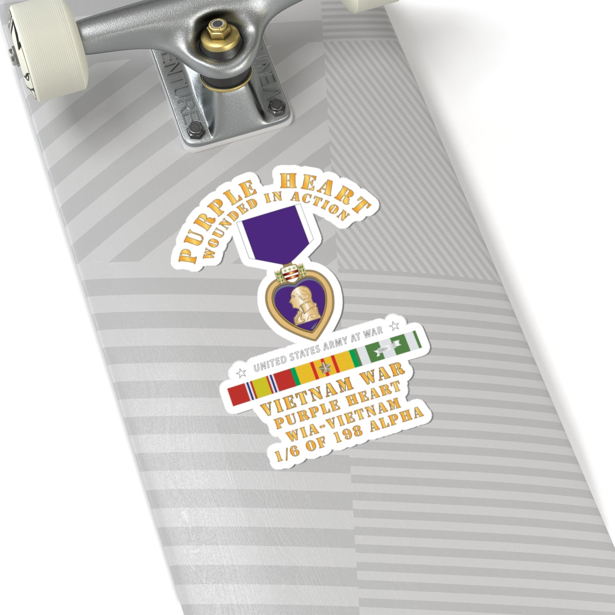 Kiss-Cut Stickers - Purple Heart - WIA w VN SVC