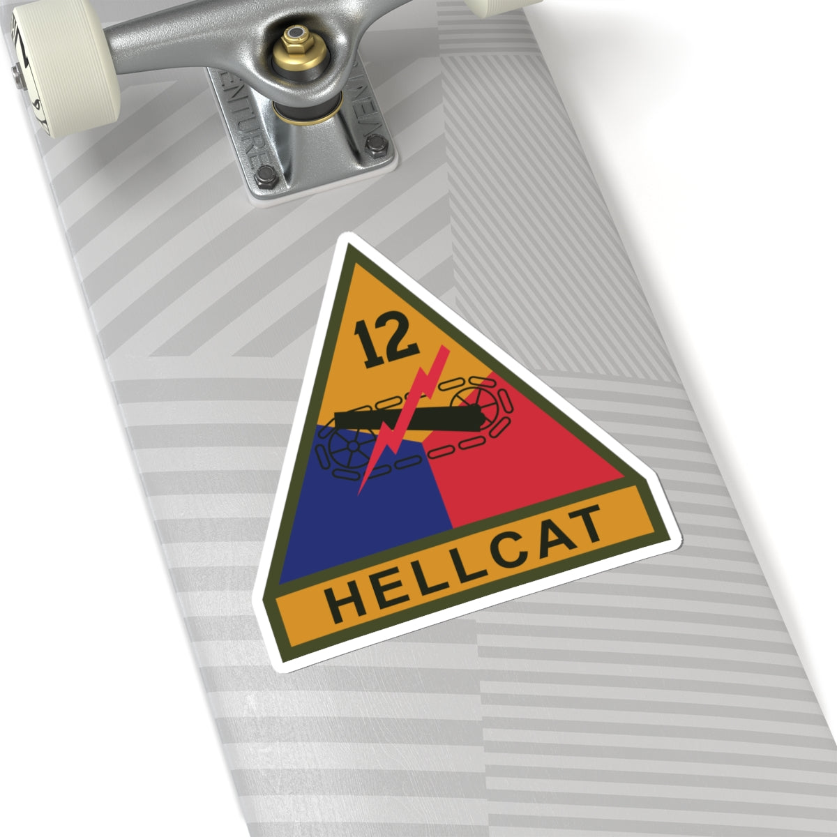 Kiss-Cut Stickers - SSI - 12th Armored Division w Name Tape X 300