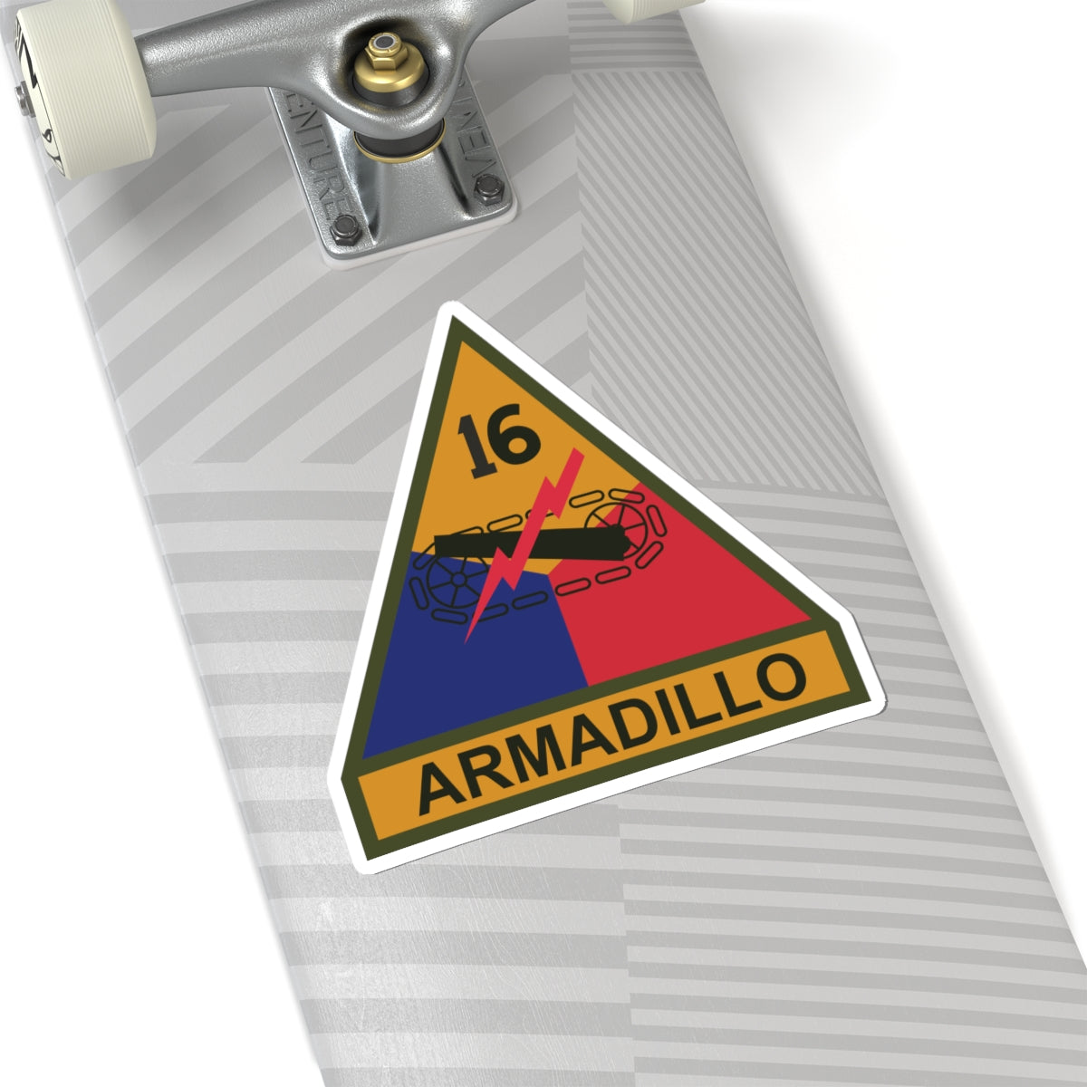 Kiss-Cut Stickers - SSI - 16th Armored Division w Name Tape X 300