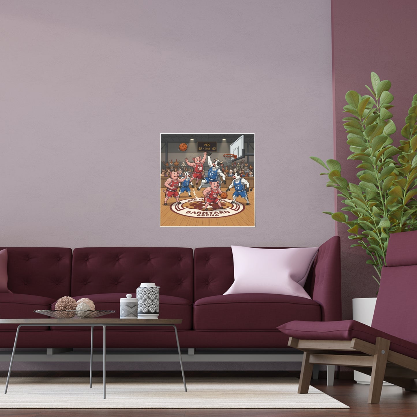 Indoor and Outdoor Silk Posters - Pigs vs Cows