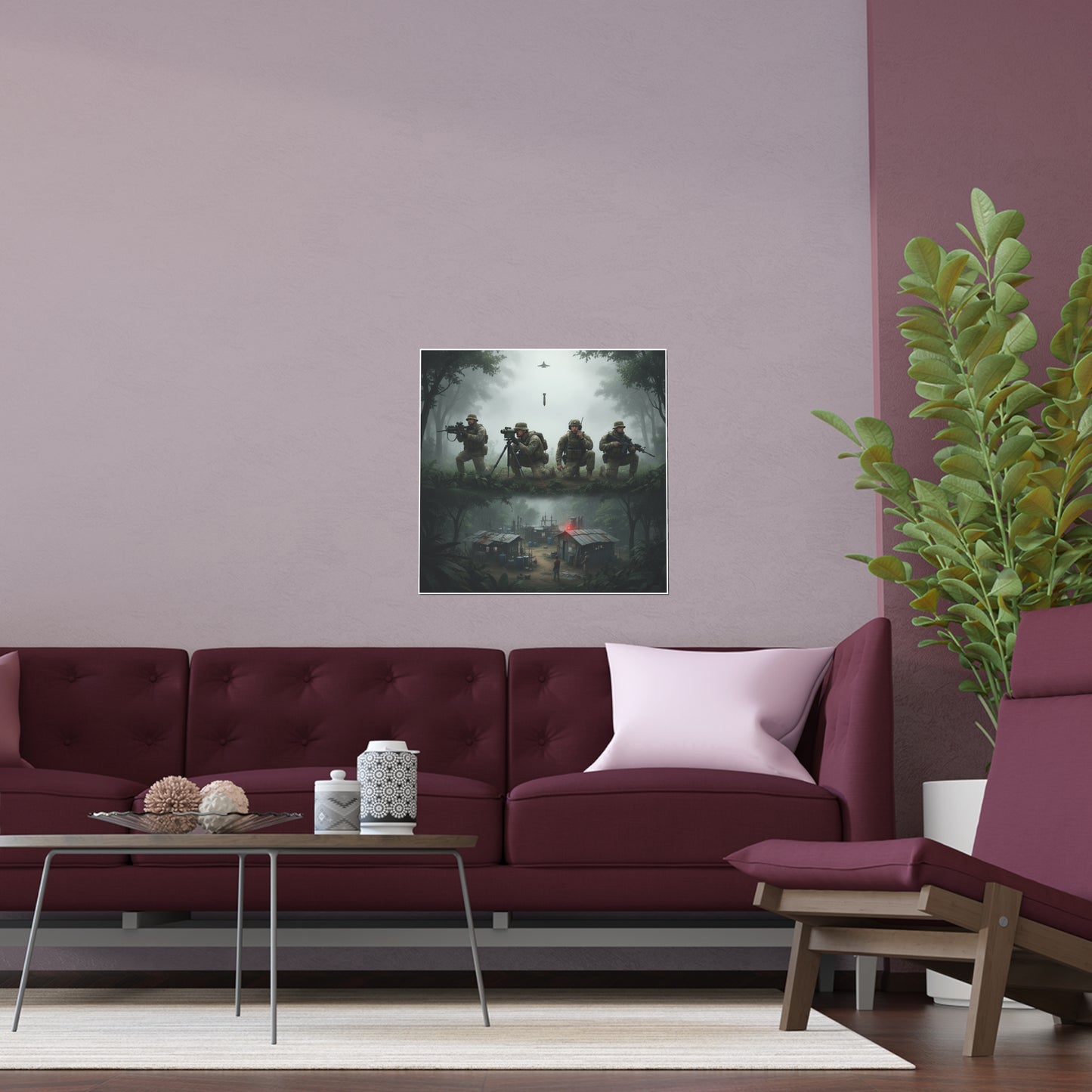 Indoor and Outdoor Silk Posters - Jungle Drug Lab Destruction wo Explosions