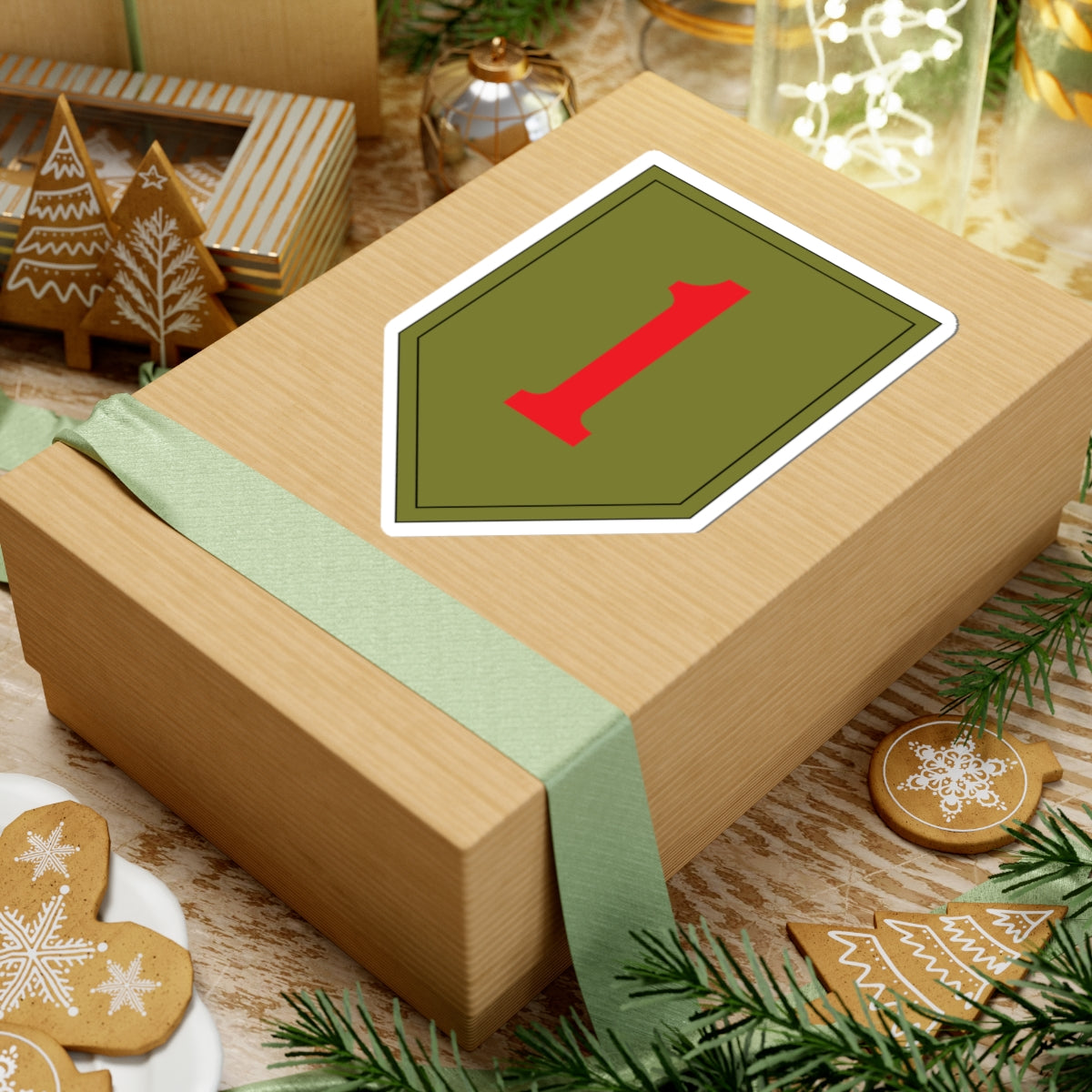 Kiss-Cut Stickers - SSI - 1st Infantry Division wo Txt X 300