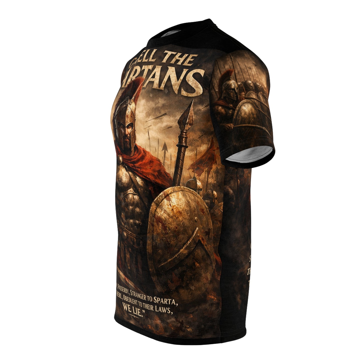 Go Tell the Spartans Tribute Tee — Thermopylae 480 BC