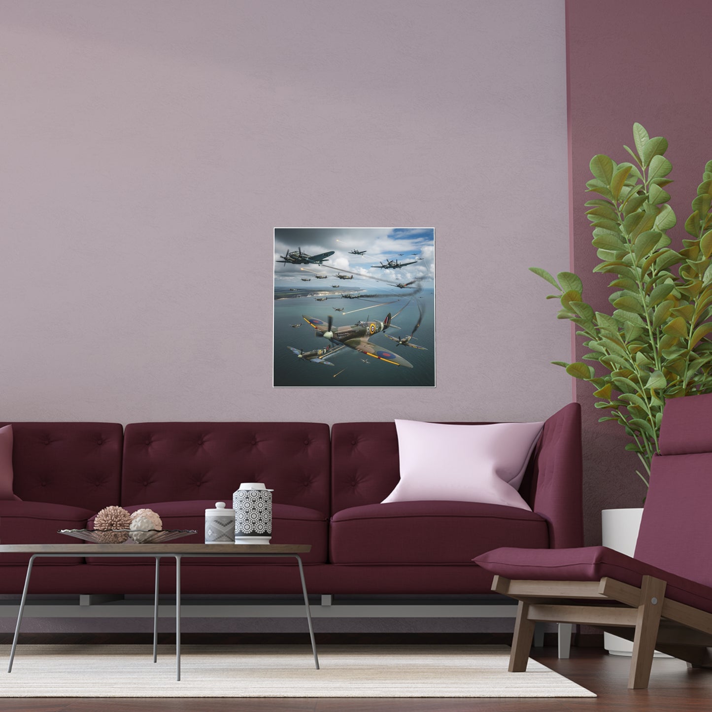 Indoor and Outdoor Silk Posters - British and German aircraft during the Battle of Britain