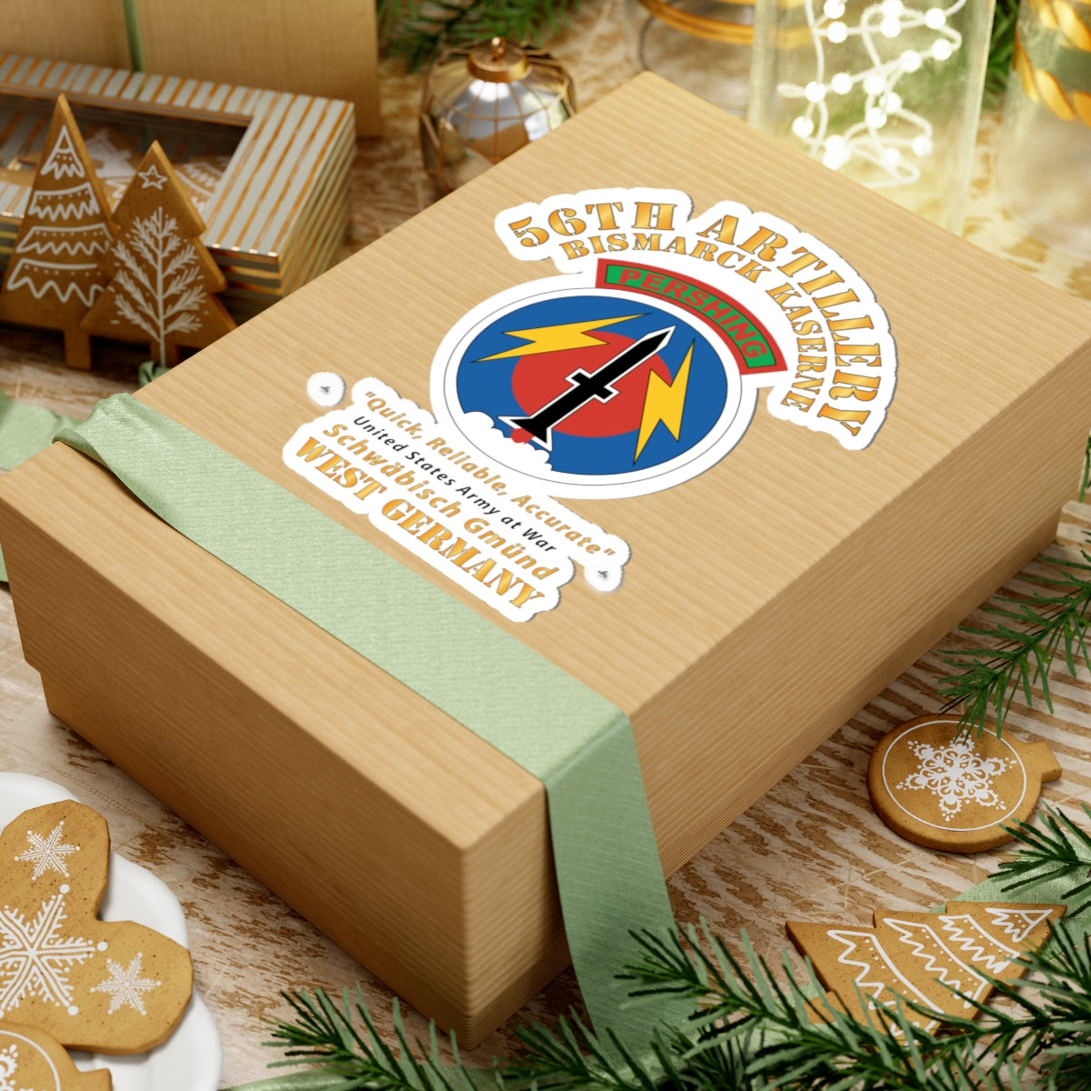 Kiss-Cut Stickers - 56th Artillery Command - Pershing - Bismarck Kaserne