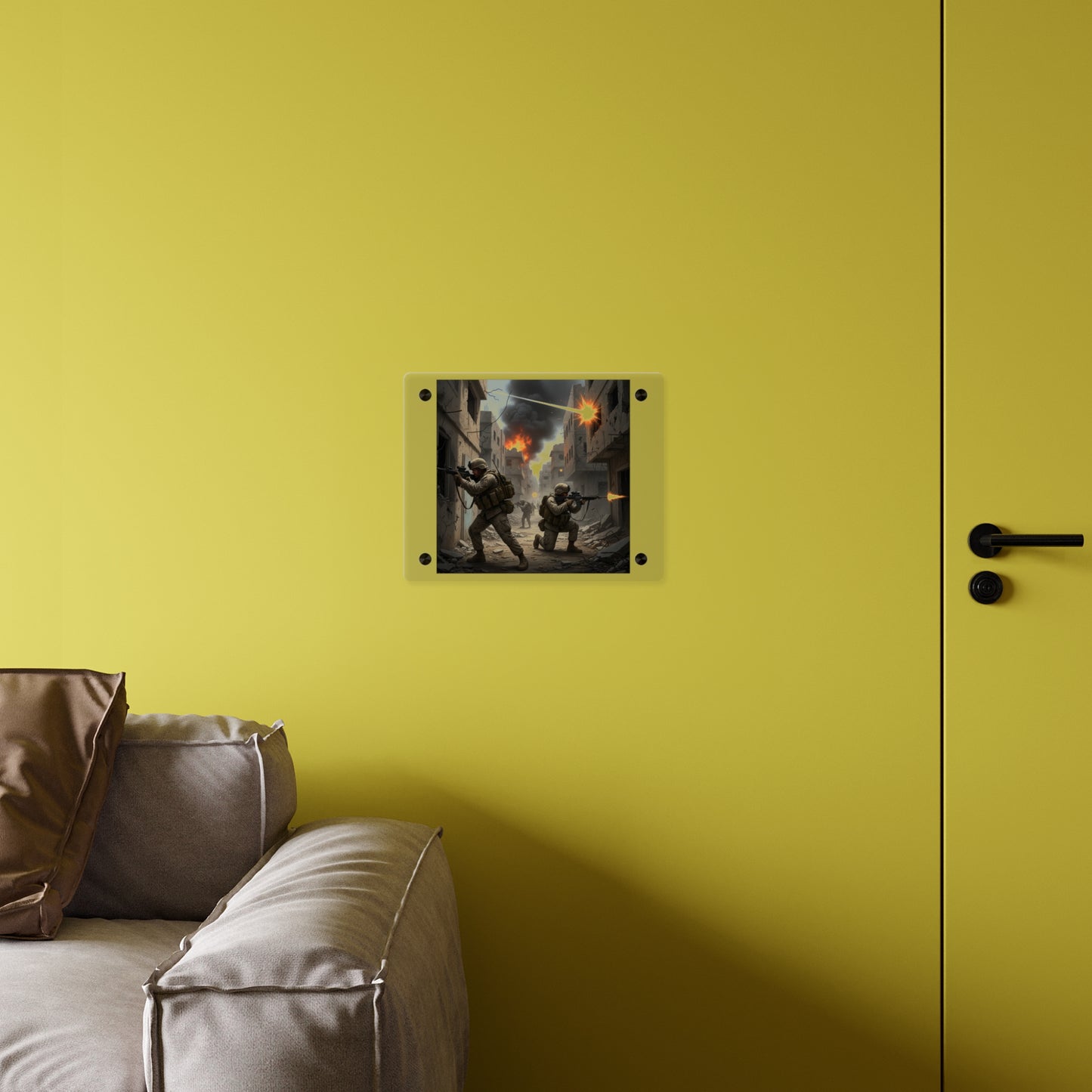 Acrylic Wall Art Panel - Marines in  the 2nd Battle of Fallujah