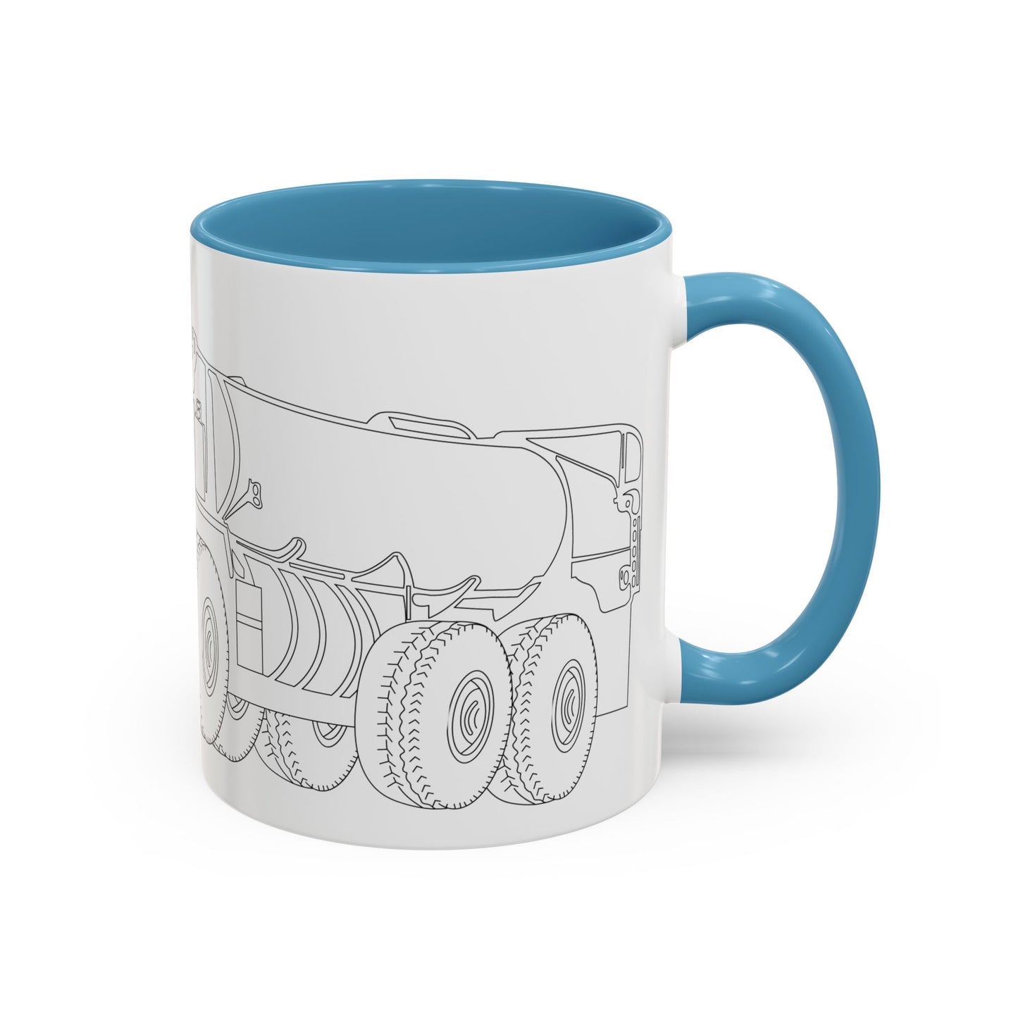 Accent Coffee Mug (11oz & 15oz) - Vehicle - Fuel Truck - Front Left Oblique X 300
