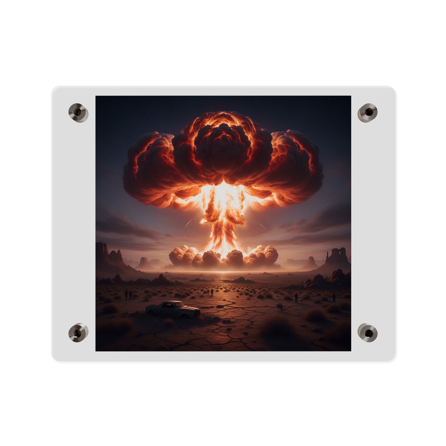 Acrylic Wall Art Panel - Atomic Blast in the desert