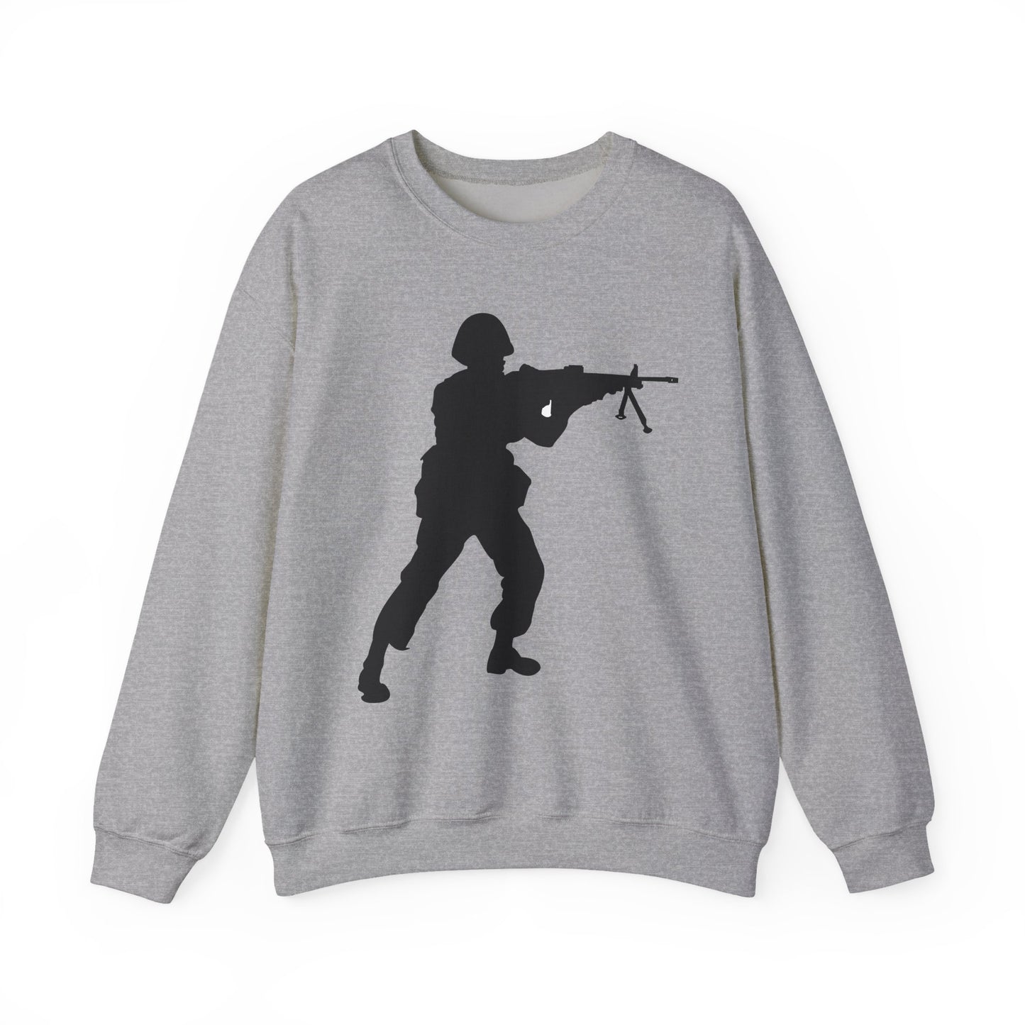Crewneck Sweatshirt - Army - Soldier - MG Assault - Silhouette X 300