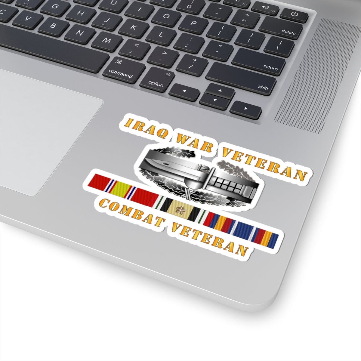 Kiss-Cut Stickers - Iraq War Veteran - Combat Action Badge w CAB IRAQ SVC