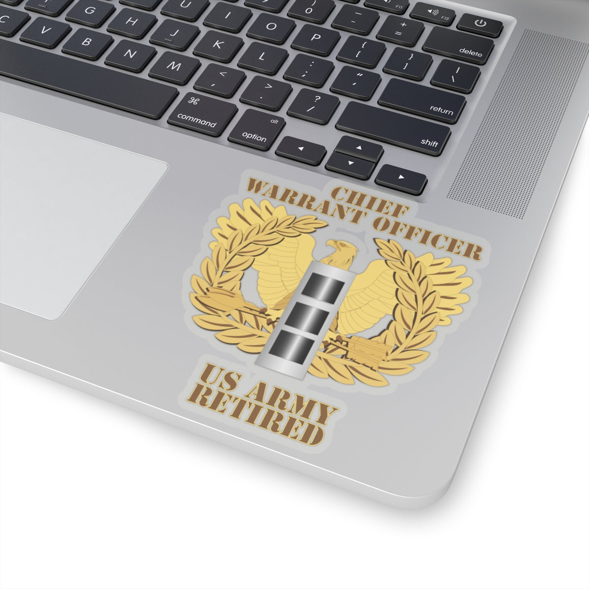 Kiss-Cut Stickers - Emblem - Warrant Officer - CW3 - Retired X 300