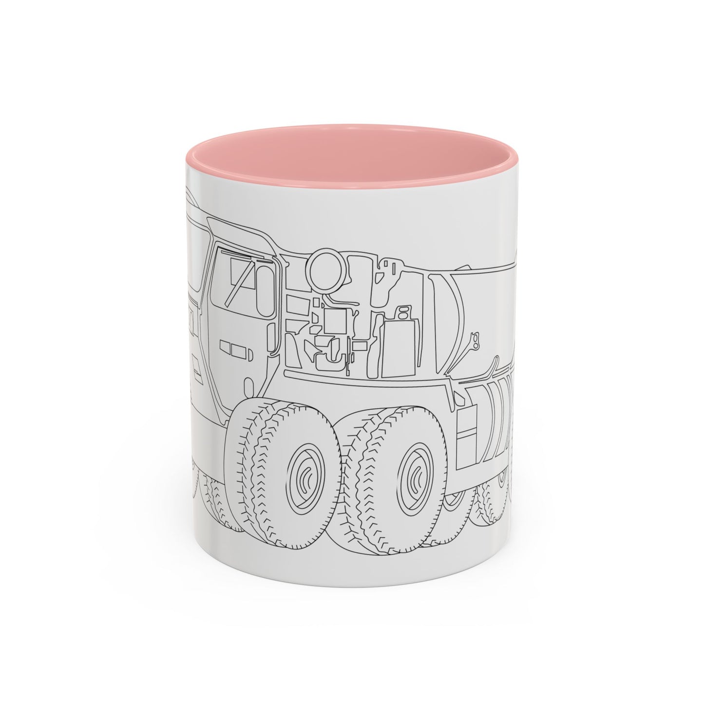 Accent Coffee Mug (11oz & 15oz) - Vehicle - Fuel Truck - Front Left Oblique X 300