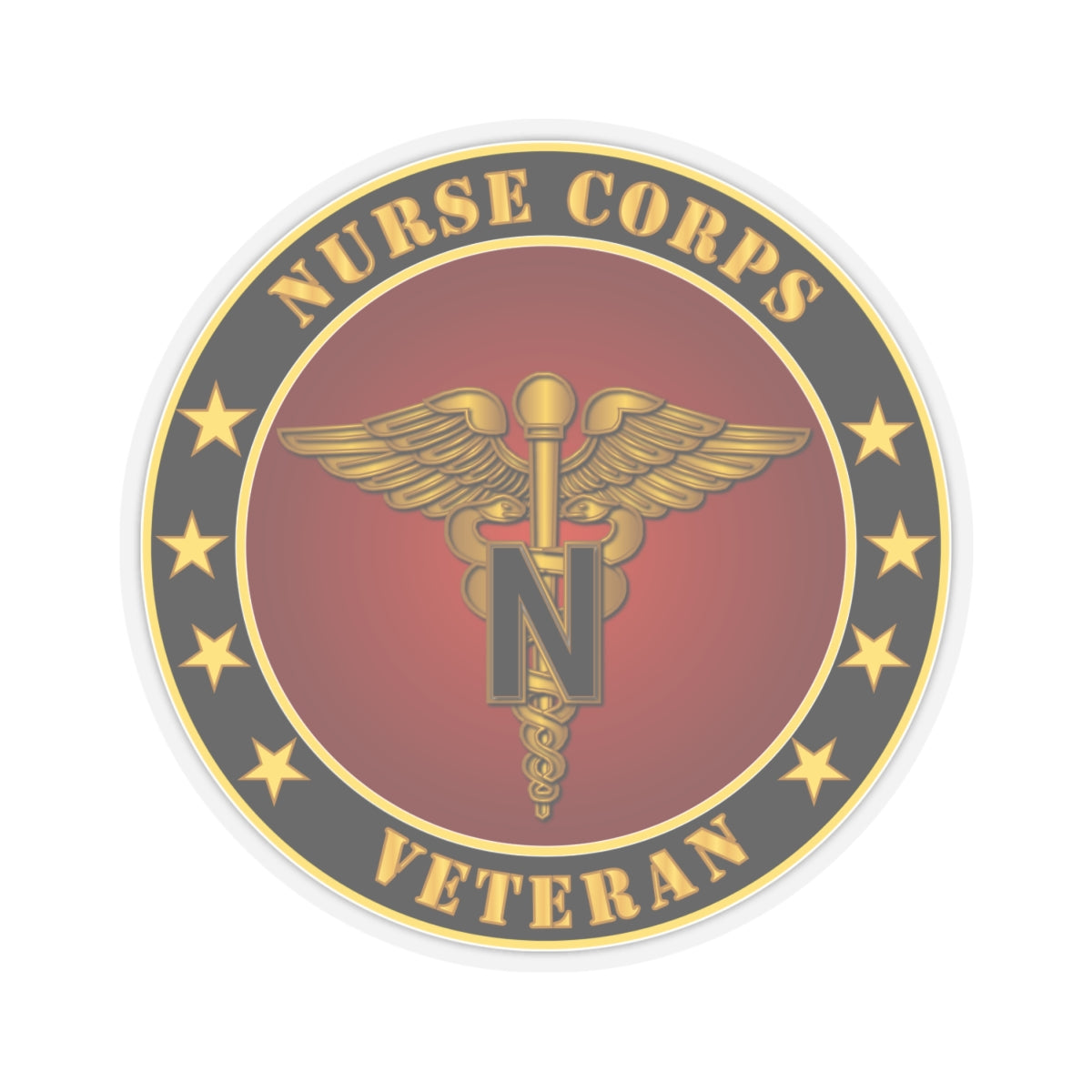 Kiss-Cut Stickers - Nurse Corps Veteran