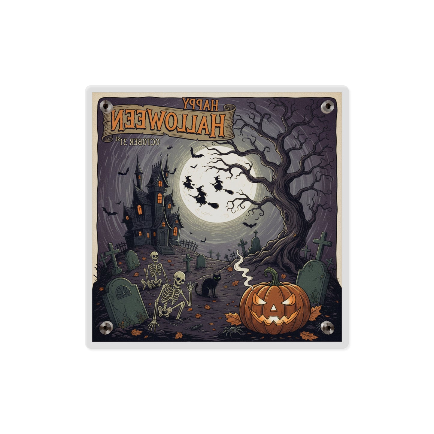 Acrylic Wall Art Panel - Halloween