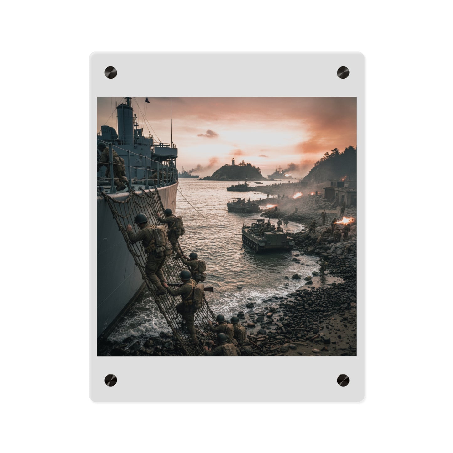 Acrylic Wall Art Panel - Inchon Landing - Korean War