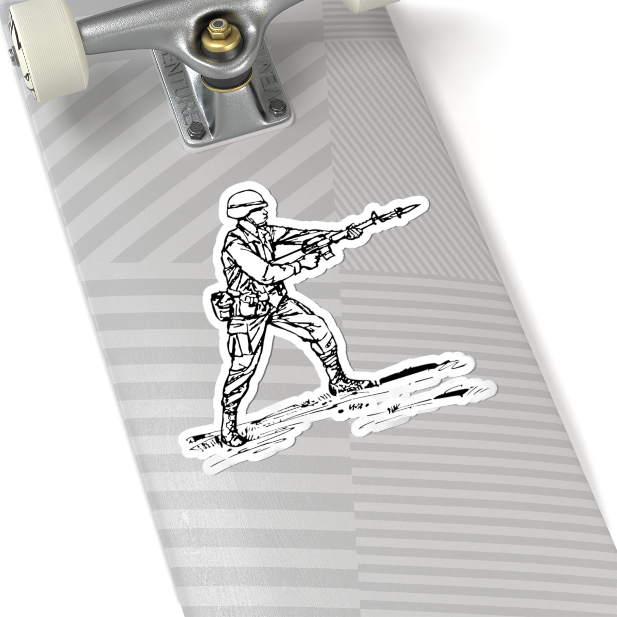 Kiss-Cut Stickers - Bayonet Training-Modified Thrust - BW X 300