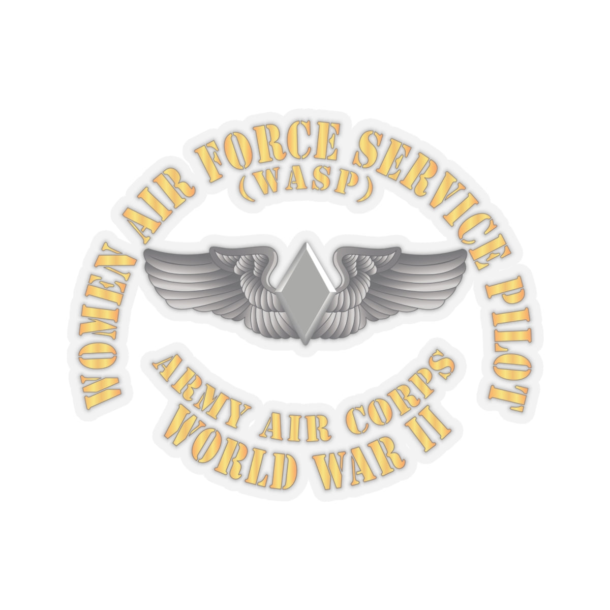 Kiss-Cut Stickers - AAC - WASP Wing (Women Air Force Service Pilot)