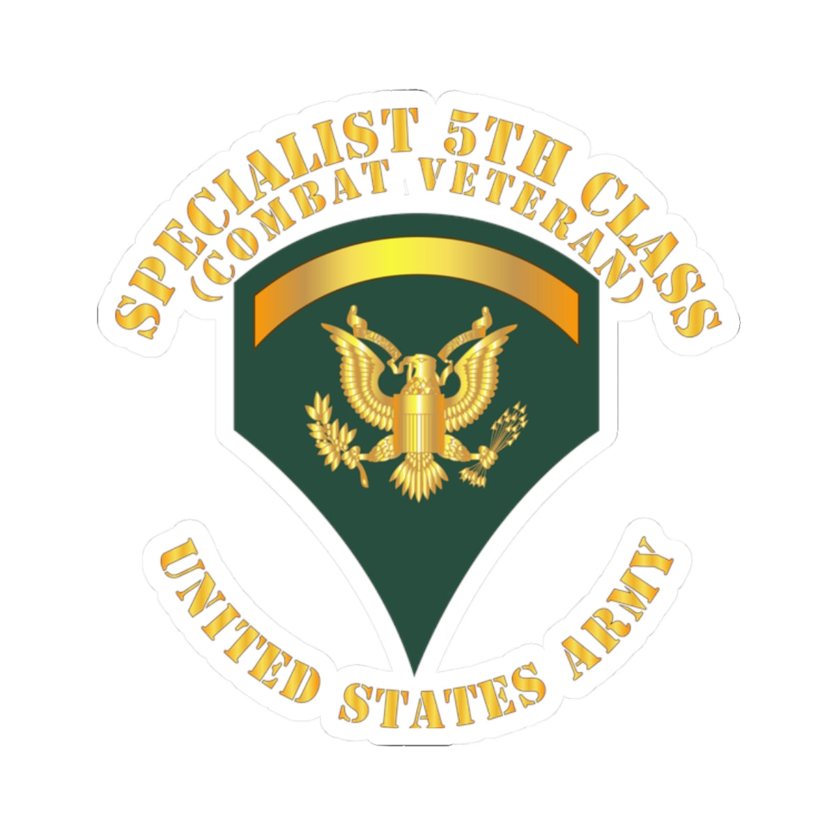 Kiss-Cut Stickers - Specialist 5th Class - SP5 - Combat Veteran
