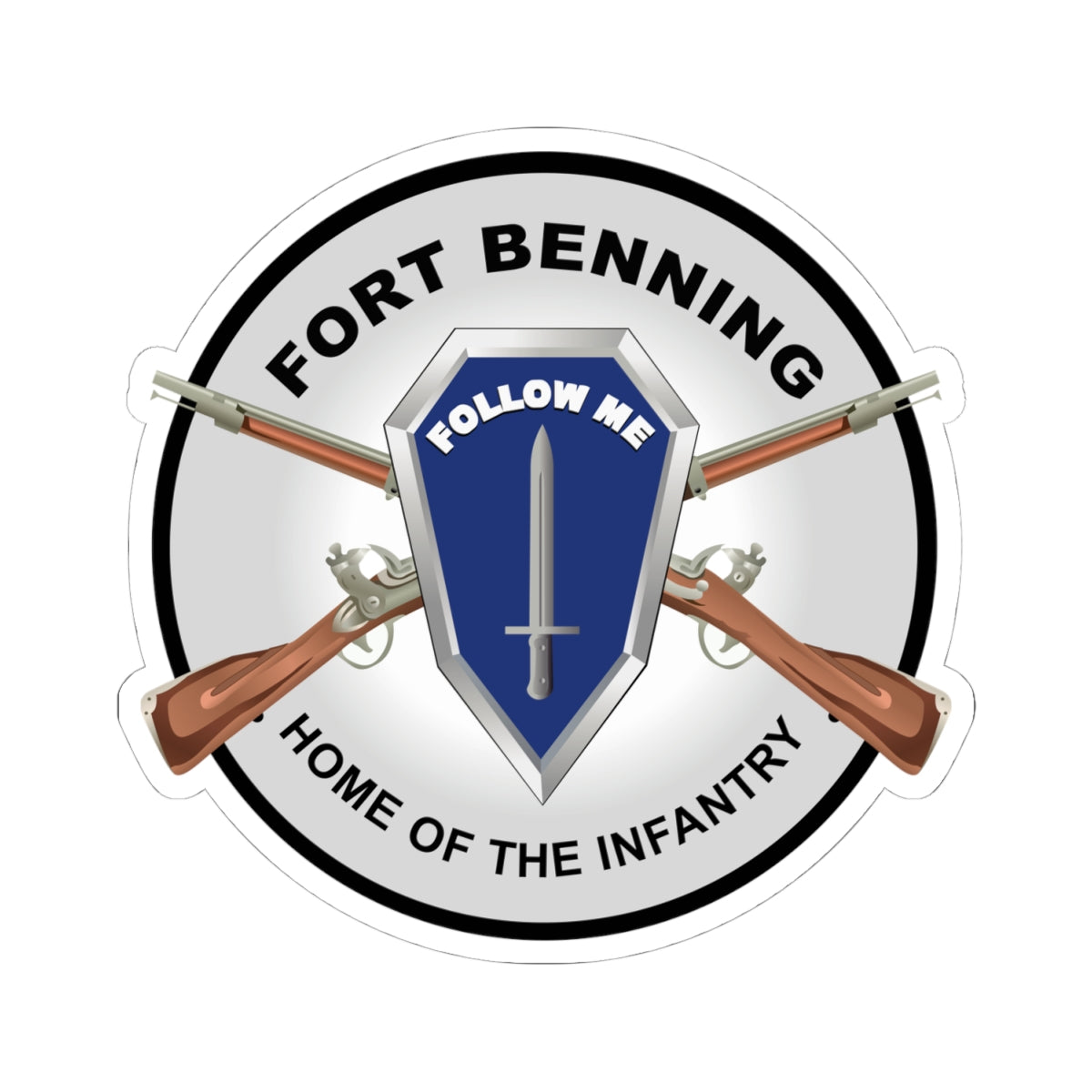 Kiss-Cut Stickers - Fort Benning, GA - Home of the Infantry