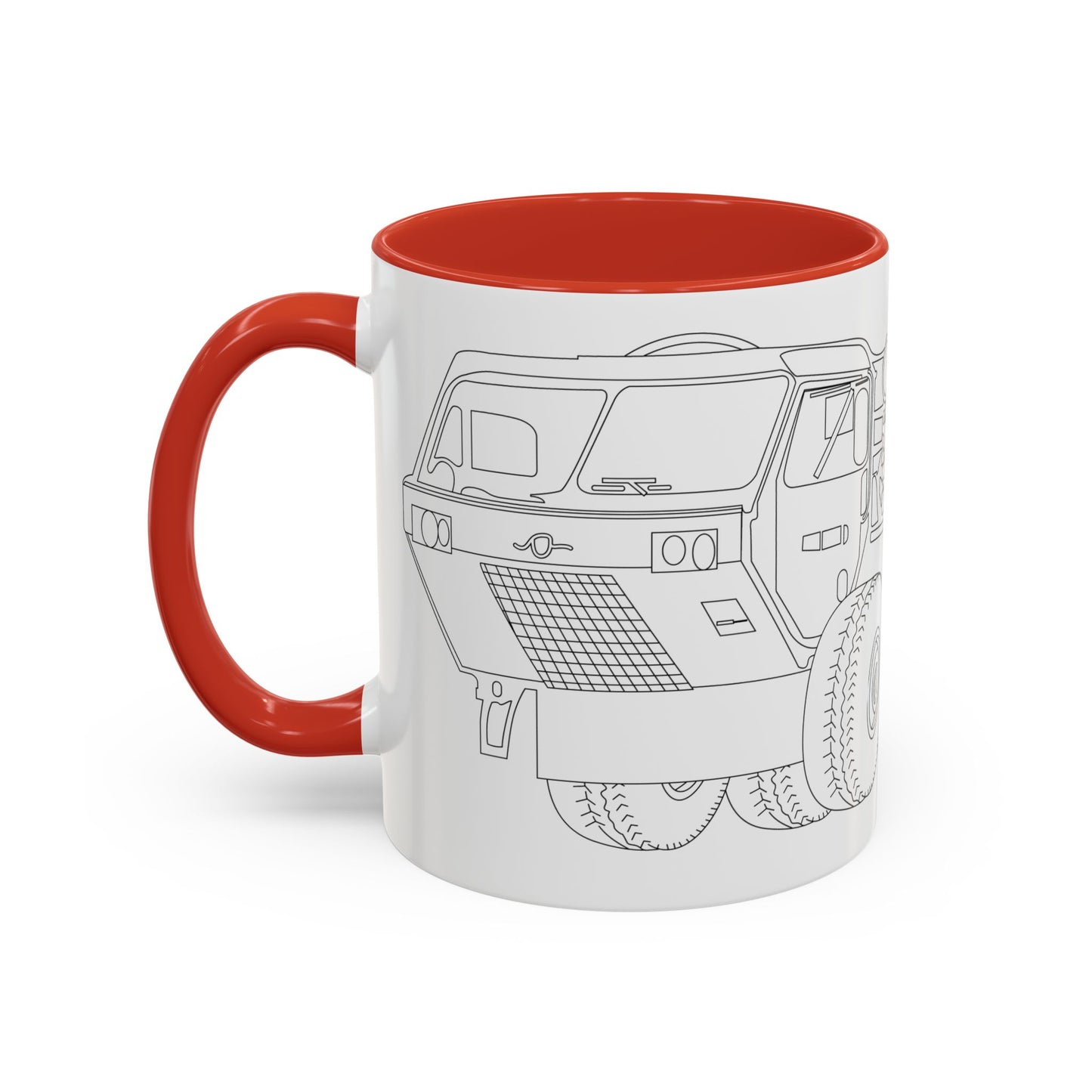 Accent Coffee Mug (11oz & 15oz) - Vehicle - Fuel Truck - Front Left Oblique X 300